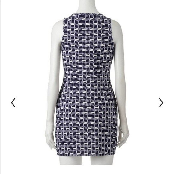 Geometrical Bodycon Asymmetrical Mini Dress NWT - Picture 2 of 6